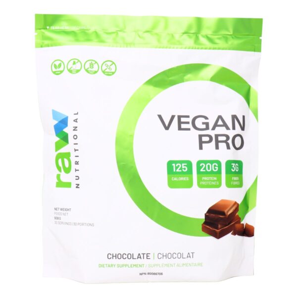 Raw Nutritional Vegan Pro Protein Powder Chocolate, 908g