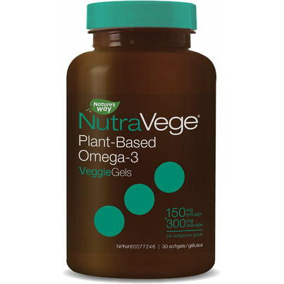 NutraVege Plant-Based Omega-3 Veggie Gels