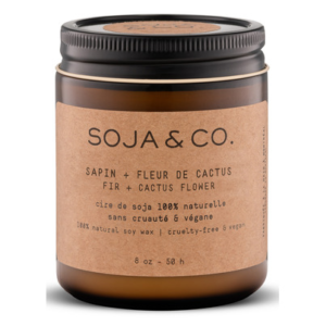 SOJA & CO. Soy Wax Candle Fir Cactus Flower