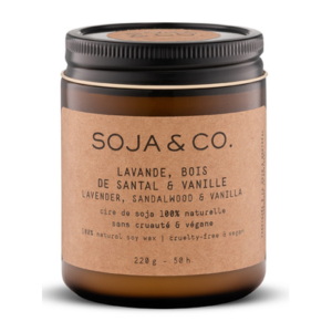SOJA & CO. Soy Wax Candle Lavender, Sandalwood & Vanilla
